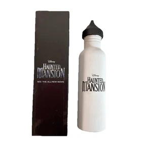 Disney Haunted Mansion White Metal Water Bottle - Picture 1 of 4