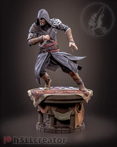 Figura impresa en 3D de Ezio Auditore, coleccionable de Assassin's Creed, sin pintar - Imagen 1 de 5