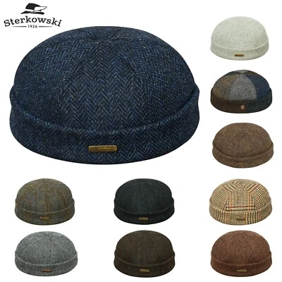 DOCKER Beanie Harris Tweed Wolle Fischer Mütze Mariner Cap Winter - Sterkowski