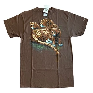 Vtg 90s Leopard Cliff Bonamie T Shirt L Branson MO Made in USA NOS Tultex Tag - Picture 1 of 10
