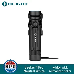 OLIGHT Seeker 4 Pro 4600 Lumen ultrahelle wiederaufladbare Taschenlampe schwarz neu mit Etikett - Bild 1 von 11