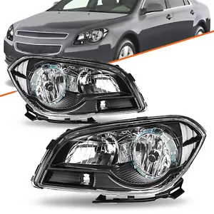 Faros para Chevy Malibu 2008-2012 negro 08 09 10 11 12 faros izquierda+derecha - Imagen 1 de 6