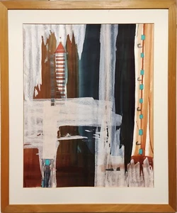 PINTURA MIXTA FIRMADA INDISTINTAMENTE FECHADA '96 DE UNA ESCENA INDUSTRIAL ABSTRACTA - Imagen 1 de 24