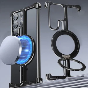 For Samsung Galaxy S24 Ultra Case Metal Frameless Minimalist Magsafe Cover - Picture 1 of 20