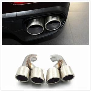 New Exhaust Muffler Tailpipe Tip For 2015-2017 Porsche Cayenne Stainless Steel - Picture 1 of 7