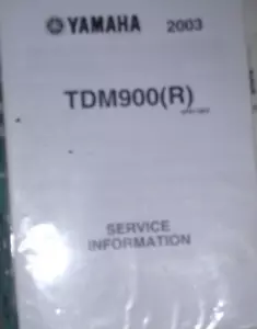 YAMAHA TDM900(R) SERVICE INFORMATJON MANUAL 2003 - Picture 1 of 1