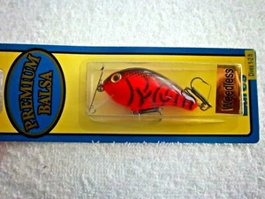 LEE SISSON LURES WEEDLESS CRANKBAIT LS.WST.92. BX6 #343167 COLOR RED/BLACK - Picture 1 of 3