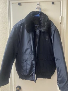 SPIEWAK Mens XL Tall Jacket With Fur Collar S300 Navy Coat Duty Public Safety - Picture 1 of 4