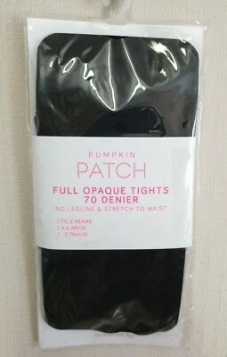 BNWT Pumpkin Patch Brand Girls 1 to 2 Years Opaque Black Footed Style Tights - Image 1 of 2