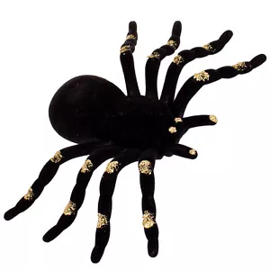 Spinne Fuzzy Spooky Gruselig Krabbeln Halloween Glitzer 7" Dekoration Requisite - Bild 1 von 18
