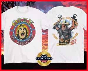 VTG Ozzy Osbourne for President White T-Shirt Unisex 2 SIDES - Picture 1 of 5