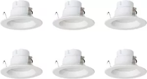 6-Pack 4-Inch Recessed LED Light , 5000K. Dimmable, CEC Compliant, Energy Star, - Picture 1 of 7