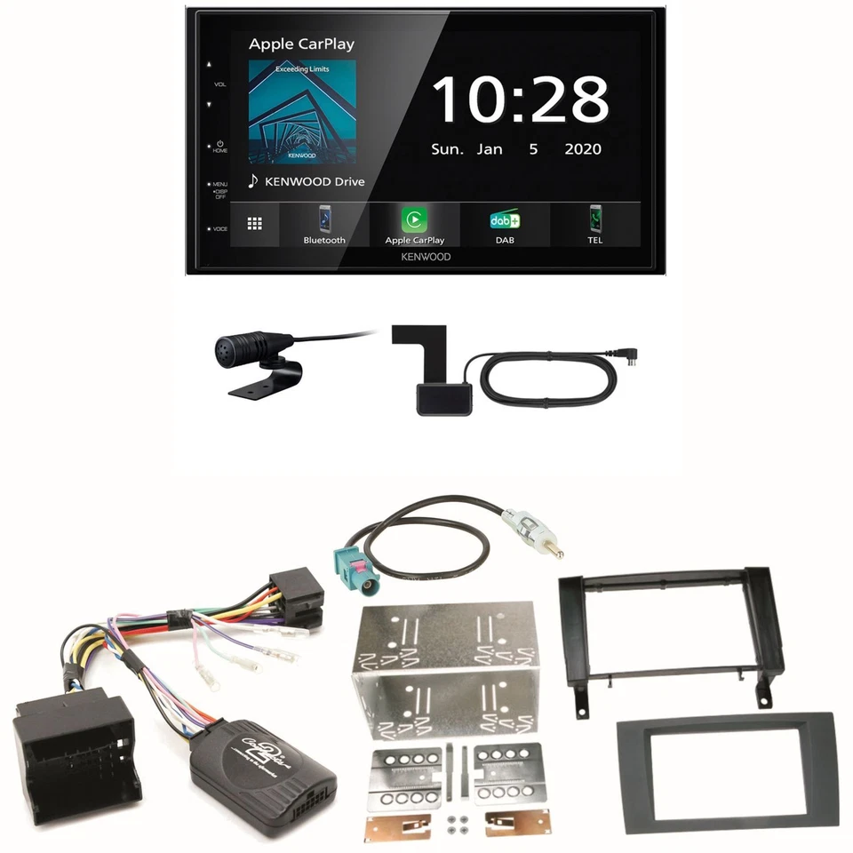 Kenwood DMX5020DABS Android Auto CarPlay Einbauset für Mercedes SLK R171 - Bild 1 von 1