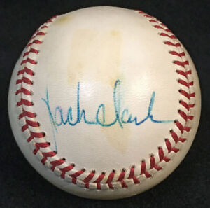 Jack Clark Autographed Vintage Baseball Charles Feeney