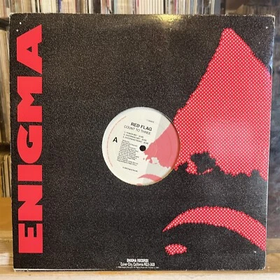 [EDM/DANCE]~EXC 12"~RED FLAG~Count To Three~[x6 Mixes]~{1990~ENIGMA]~SIGNED~AUTO - Image 1 of 2
