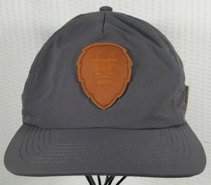 Aslan Brewing Co. Beer Leather Patch Logo Gray Snap Back Hat Cap - Picture 1 of 12