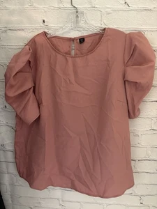 Shein Curve Solid Mauve Colored Top Single Button STRETCH EUC Women's 2XL - Picture 1 of 10