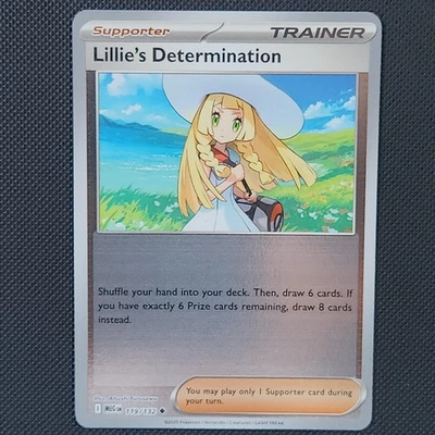 Lillie's Determination 119/132 Reverse Holo Pokemon Mega Evolution MEG EN NM - Image 1 of 4