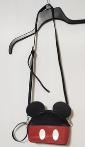 Disney Mickey Mouse Bioworld Handtasche mit Ohren schwarz rot Umhängetasche Handtasche 7"x6" - Bild 1 von 5