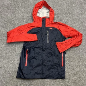 REI Jacke Jungen Große 14-16 rot marine Kapuze Regen Naht getaped wasserdicht Nylon - Bild 1 von 11