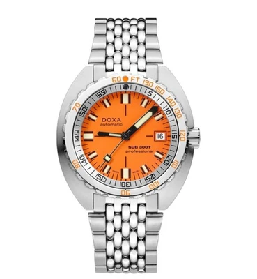 Pulsera Doxa Sub 300T Profesional 840.10.351.10 Esfera Naranja Cuentas de Arroz Foto 1 de 4