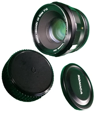 Lente Konica HEXANON AR 52mm F/1.8 Prime Excelente Estado Tapas Delanteras y Traseras Foto 1 de 4