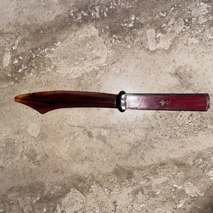 Vintage Sammlerstück orange Bakelit Brieföffner Bibliothek Schreibtisch Dekor 7,25" - Bild 1 von 6