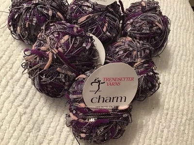 Trendsetter Yarns Charm 86m 20g Lot of 6 Purple - Image 1 of 2