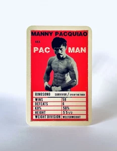 2016 Boxing Ringwalk MANNY PACQUIAO Trading Card 3.25” UK Top Trumps RED BASE - Picture 1 of 3