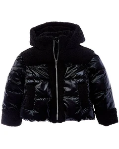 Sam Edelman Hybrid Metallic Jacket Black 6X - Picture 1 of 2