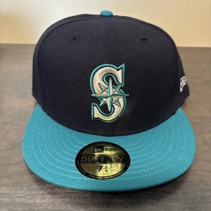 Seattle Mariners Mütze Fitted Cap 7 3/8 Blau On Field New Era Herren Baseballcap - Bild 1 von 7