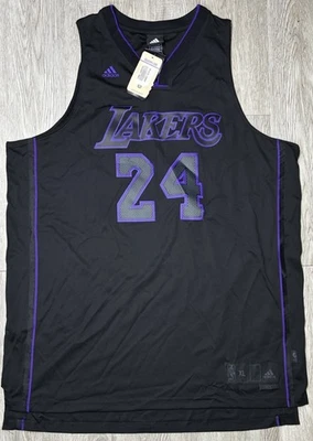 Camiseta deportiva para hombre NBA Adidas Black Out Los Angeles Lakers Kobe Bryant #24 XL cosida Foto 1 de 4