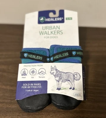 Healers Urban Walkers Dog Boots - S/M - Teal - Image 1 of 2