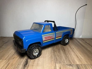 Vintage 80's Tonka Pickup Truck Removable Tires Pressed Steel blue 14 Inch - Picture 1 of 10