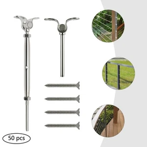 50 Stück T316 Edelstahl Spanner Set für 1/8" Kabelgeländer mit Deck Knebel - Bild 1 von 24