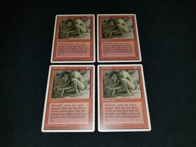 MTG 1x 4th Edition HP German FWB MISPRINT Manabarbs / Sedge Troll (art) - Image 1 of 2