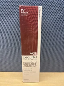 AgeBeautiful Hair Dye Color 1V Plum Black Permanent Liqui-Creme 2 oz Box Damage - Picture 1 of 6
