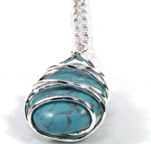 Robert Lee Morris SOHO Turks & Beads Pendant Necklace Blue - NEW - Picture 1 of 4
