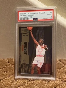2022 Metal Universe Champ 1997-98 Retro Michael Jordan PSA 9 #1 Card LOW POP NO^ - Picture 1 of 1