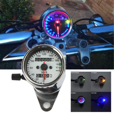 Velocímetro doble retroiluminado cromado para motocicleta Honda Shadow Spirit 1100 VT1100C Foto 1 de 4