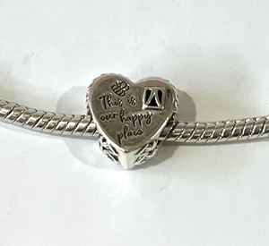 PANDORA Charm Sterling Silver ALE S925 HOME HAPPY PLACE FAMILY 792249C00 gc - Bild 1 von 3