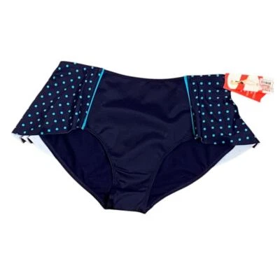 SPANX Navy Splash Polka Dot Skirited Shaping Bikini Bottom - Size 12 - Image 1 of 4