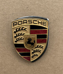 Nuevo Genuino Porsche Cayenne 11-17 posterior tronco Matt Negro Porsche letras Insignia
