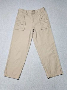Cabelas Mens 34x30 Cargo Pants Classic Fit Hiking Hunting Outdoors Cotton Khaki - Picture 1 of 13