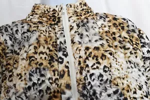 Ruby Rd Womens Micro Puffer jacket Leopard L Excellent Condition Leopard print - Picture 1 of 7