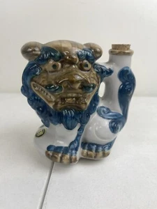 Yamchin Shisa Sake bottle Empty bottle Awamori Decorative Vase Display Ryukyu - Picture 1 of 7