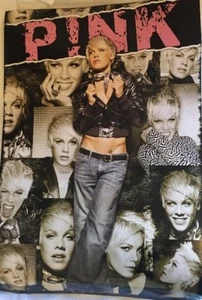 "P!NK Alecia Moore Oficial 24""X35"" Bufanda Pared Póster Retratos Brillantes Imagen Nuevo - Imagen 1 de 3