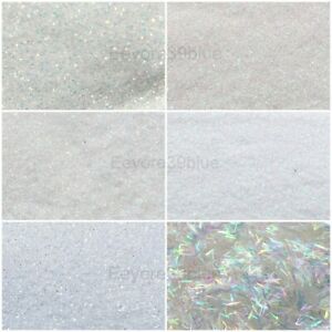 SPARKLING WHITE SNOWSTORM Snow Glitter 5 gram Packs Dust or Strips - Xmas Crafts