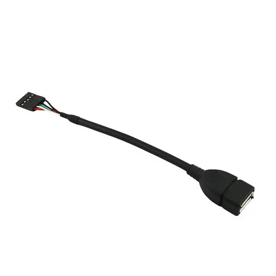 1x 10cm USB 2.0 A Female to Dupont 5 Pin Female Header Motherboard Cable Cord - Image 1 of 4