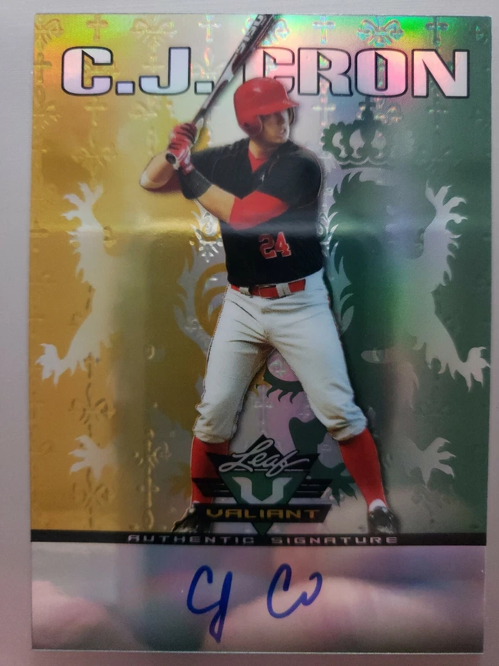 2011 LEAF VALIANT C.J. CRON ROOKIE AUTO  CARD# VA-CC1 - Image 1 of 3